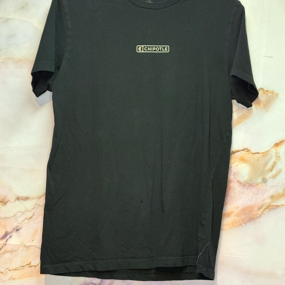 Unisex Chipotle Loomstate Black Short Sleeve Tee Classic Crew Neck